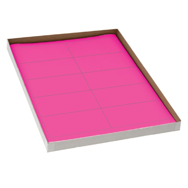 2" x 4" Laser Sheet Labels Flr Yellow